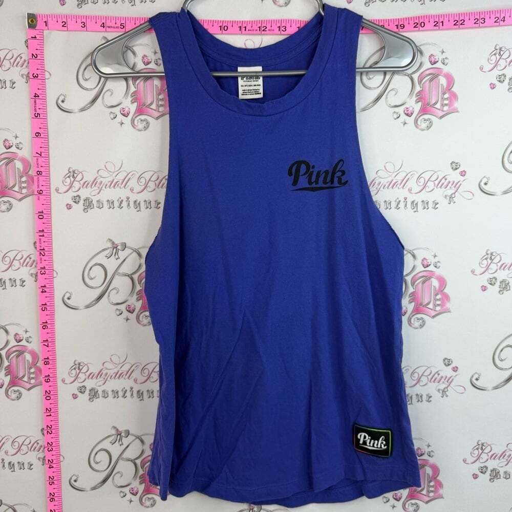 PINK Victoria's Secret tank top purple Royal Blue Sleeveless Tank